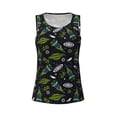 thumbnail image 3 of Picia Space Rockets Pattern Women's Workout Tank Top,Breathable Activewear,Slim Fit Athletic Top,Versatile Workout Moisture-wicking top-XX-Large, 3 of 9
