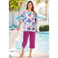 thumbnail image 5 of Woman Within Plus Size Petite Sport-Knit Pull-On Capri Pants, 5 of 6
