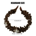 thumbnail image 2 of Unique Bargains Rhinestone Pleated Headband Faux Pearl Headband Women Hairband Brown, 2 of 7