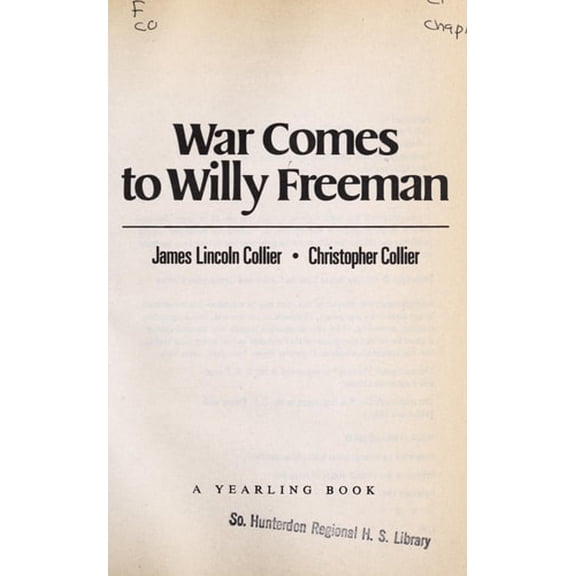 Pre-Owned War Comes to Willy Freeman (Paperback) 0440495040 9780440495048