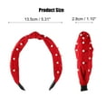thumbnail image 5 of Unique Bargains 1 Pcs Satin Knotted Pearl Headband Hairband for Women 1.1 Inch red, 5 of 7