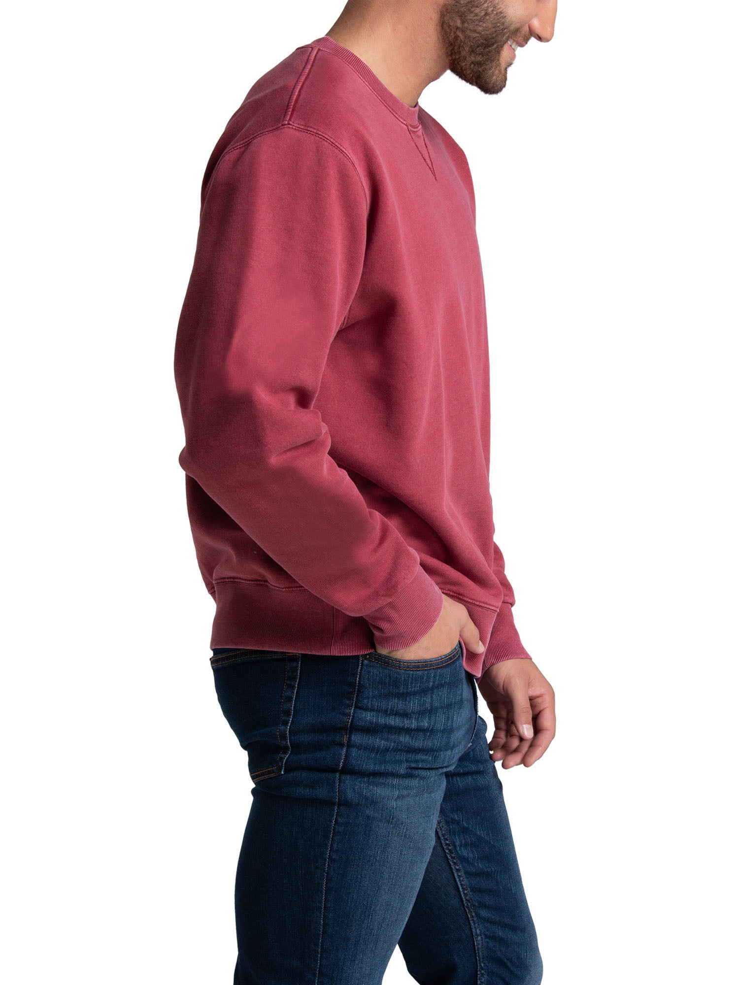 Fruit of the Loom Men's Ultra-Soft Garment Dyed Crew Sweatshirt, Sizes S - 2XL