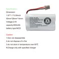 thumbnail image 2 of GEILIENERGY 2.4V 700mAh BT1007 Replacement for Uniden BT-1007 BT-1015 BT-904 GE-TL26602 CPH-479B Battery(3-Pack), 2 of 5