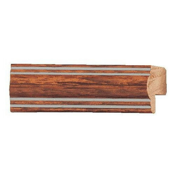 Picture Frame Moulding (Wood) 100Ft Bundle - Traditional Walnut Finish - 0.75" Width - 3/8" Rabbet
