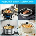 thumbnail image 3 of Hautllaif  8 Inch Glass Lid for Frying Pan Tempered Glass Pot Lid with Stainless Steel Rim for 8 Inch Frying Pan Wok Pot Skillet, 3 of 7