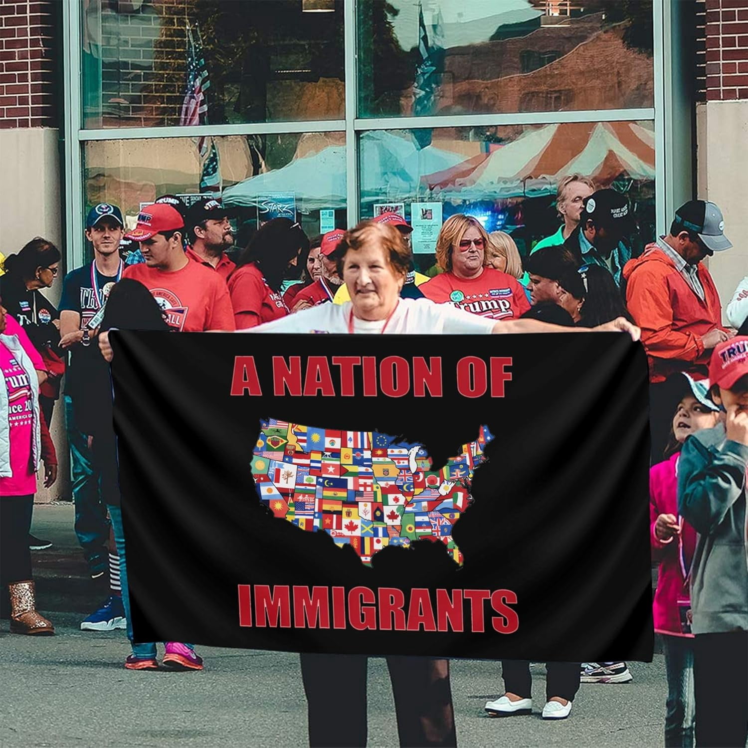 2x3 Feet A Nation of Immigrants Flag We Are All Immigrants Flags for Outside Large Garden Yard Flags Outdoor Decoration