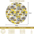 thumbnail image 2 of Excavator and Forklift Yellow Pattern Round Tablecloth 70"x70", Wrinkle Resistant Wipeable Table Cover for Kitchen Dining Room Picnic Patio and Party, 2 of 3