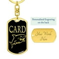 thumbnail image 3 of Card Shark Keychain Dog Tag Stainless Steel or 18k Gold, 3 of 16