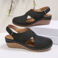 thumbnail image 5 of Hurxie Women Comfortable Flat Sandals: Dressy Summer Sandal - Closed Toe Fisherman Sandals Black 41, 5 of 7