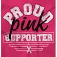 thumbnail image 2 of Proud Pink Ribbon Cancer Supporter Women's Graphic T Shirt Tees Brisco Brands S, 2 of 6