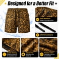 thumbnail image 6 of Men's and Boy's Swim Trunks Shorts, With Mesh lining, 9" Inseam, Suitable For Summer Beach Wear, Sizes XS-2XL, 6 of 6