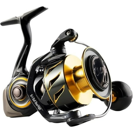 Rooblinos SW Long Shot Jigging Spinning Reel Full Metal Body Ultra Smooth Powerful Saltwater Big Fishing Reel 4000/6000/8000 Surf Reel 9+1 BB 66LB Max Drag Lightweight Inshore Offshore Reel