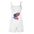 thumbnail image 4 of Womens Wide Leg Overalls Sleeveless Rompers Adjustable Spaghetti Strap Summer Loose Shorts Jumpsuit with Pockets (XL, Orange), 4 of 4