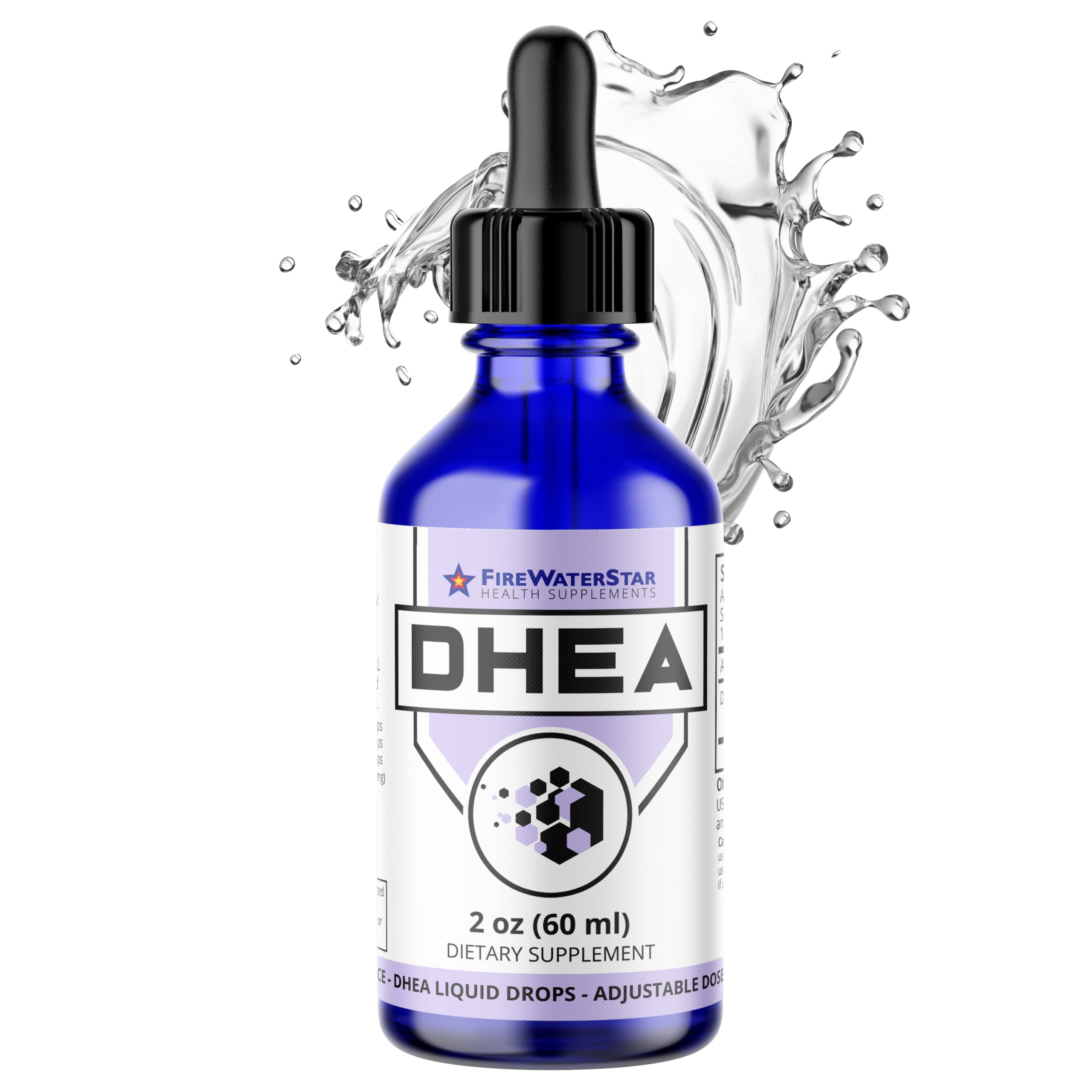 DHEA Liquid Drops Adjustable Dosing Micronized Supports Healthy Aging, Hormone Balance