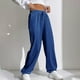 zanvin Femmes Pantalons de Survêtement Taille Haute Joggers Coton Pantalons de Sport avec Poches, Bleu, M – image 3 sur 6