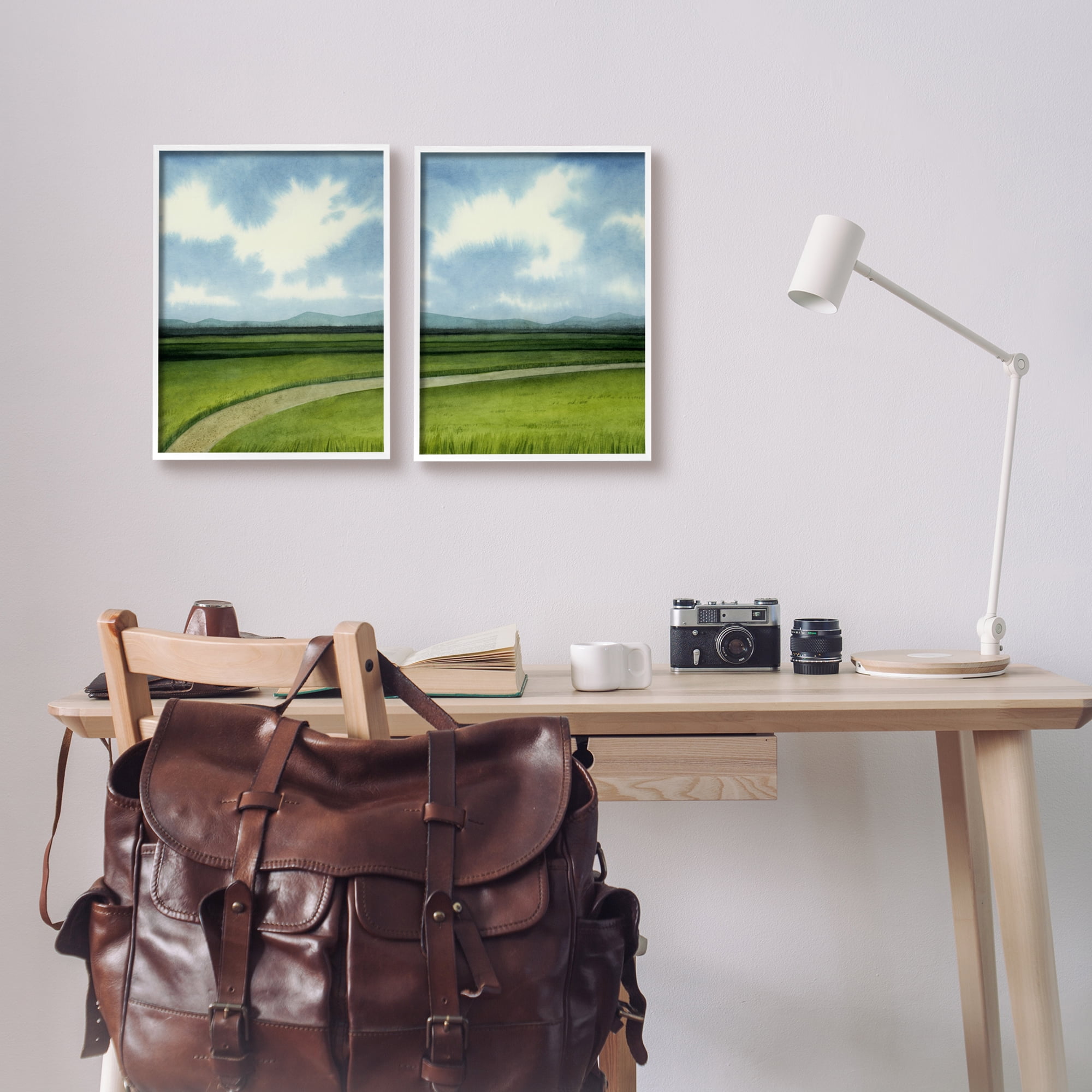 Stupell Industries Rural Cloudy Countryside Green Fields Design, 11 x 14, Design by Grace Popp