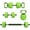 Green, variant on Soozier 44lbs 4-in-1 Weight Dumbbell Set, Barbell Kettlebell Push Up Stand