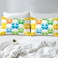 thumbnail image 3 of YST Colorful Flowers Duvet Cover Floral Decorations Bedding Set Queen, Modern Abstract Home Decor, 3 of 5