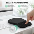 thumbnail image 3 of TECKNET BASICS Ergonomic Mouse Pad, Memory Foam with Massage Design, Non-Slip PU Base for Pain Relief, 12*8"for Desk Home Office Gaming, Black, 3 of 8