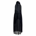 thumbnail image 4 of Alun Women's Formal Wedding Guest Dress Halter Sleeveless Flowy Chiffon Asymmetrical Split Long Summer Dresses Solid Color Loose Lightweight Comfy Maxi Sundress 2026 Black M, 4 of 4