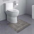 thumbnail image 3 of U-Shaped Contour Toilet Mat, Soft Microfiber Bathroom Rug, Non Slip, Quick Dry & Absorbent, Machine Washable,Gray, 19.7"x15.75", 3 of 6
