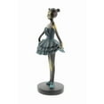 thumbnail image 6 of 6"W, 12"H Teal Polystone Dancer Sculpture, by DecMode (3 Count), 6 of 8