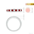 thumbnail image 5 of ANGARA Natural Channel Square Ruby and Diamond Half Eternity Ring in 14K White Gold for Women (Size-2.4mm) | July Birthstone, Birthday, Anniversary, Jewelry Gift for Women | Natural Ruby Ring, 5 of 9