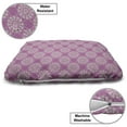 thumbnail image 3 of Circle Pattern Pet Bed, Geometrical Motifs Flourishing Illustrations Lotus Flower Print, Resistant Pad for Dogs and Cats Cushion with Removable Cover, 24" x 39", Pale Fuchsia and Dusk, by Ambesonne, 3 of 4