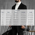 thumbnail image 5 of Men's Lapel Trench Coat Button Front Overcoat,Notched Collar Fleece Warm Outerwear Oversized Windproof Daily Casual Business Wear,Mid Lengthen,Black,3XL, 5 of 5