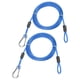 thumbnail image 1 of Cable de Seguridad con Ganchos y Bucles [2Pcs] - 9.84ft / 118.1 Pulgadas Cable de Seguridad para Candado de Equipaje de Acero Inoxidable para Bicicletas y Equipaje - [Azul], 1 of 6