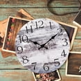 10 Inch Rustic Wall Clock, Battery Operated Silent Non-Ticking Vintage ...