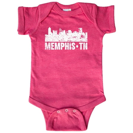

Inktastic Memphis city Skyline with Grunge Gift Baby Boy or Baby Girl Bodysuit