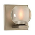 thumbnail image 2 of Kalco Lighting Corona 5" 1 Light Modern Glass Bath Light in Satin Nickel, 2 of 2