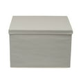 thumbnail image 7 of Household Essentials Wide KD Storage Box With Lid Box, 15”x18.5”x12”, Durable Canvas Sides With Cardboard Reinforcement, Includes Handle for Easy Access, Natural, 7 of 7