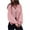 Pink, variant on Womens Long Sleeve Button Down Cardigan Sweaters Crew Neck Open Front Knit Casual Loose Fit Fall Sweater Coat