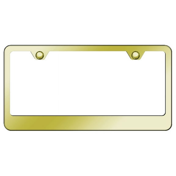 Plain Stainless Steel License Plate Frame (Gold)
