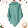 thumbnail image 3 of MESSUEN Womens Poncho Tops Vintage Shawl Thick Shawl Women Shawls Knitted Scarf Poncho Sweater Women Womens Capes Green A, 3 of 3
