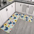 thumbnail image 2 of Hen and Sunflower White Pattern Anti Fatigue Kitchen Rugs Set Of 2, Non Slip Washable Decorative Floor Mats for Kitchen Sink Laundry, 17"x30" and 17"x47", 2 of 6