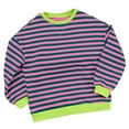 thumbnail image 2 of Kcodviy Chandail pour Filles à Rayures, Chandail pour Filles à Fermeture Éclair, Blocs de Couleur, Col Rond, Chat et Chandails, Chandail à Manches Longues, Chemise Décontractée, Veste pour Tout-Petits Garçons, Chandail Ample, Chandail Classique, Chandails pour Filles, Taille 8 à, 2 of 7