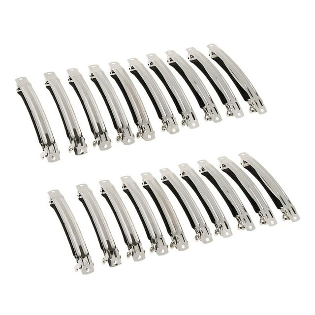20 piezas DIY mujeres niñas en plata cabellero primavera Clips accesorios para el cabello, boda novia manualidades lazos para el cabello accesorios BLESIY Pasador francés en blanco plateado