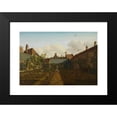 thumbnail image 2 of Paulus Constantijn la Fargue 24x18 Black Modern Framed Museum Art Print Titled - View of a Town House Garden in the Hague (1775), 2 of 5