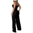 thumbnail image 5 of 2 Piece Set for Women Wide Leg Pant with Sleeveless Strapless Tube Top Summer Casual 2PCS Outfits, 5 of 6