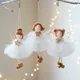 thumbnail image 1 of Christmas Angel Ornaments - 3 Pcs Plush Hanging Doll Pendant for Holiday Xmas Birthday Party Decor（Love, stars and snowflakes）, 1 of 5