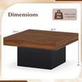 thumbnail image 3 of Gymax LED Coffee Table w/Adjustable Light Colors Speed & Brightness Remote Control Coffee & Black, 3 of 10