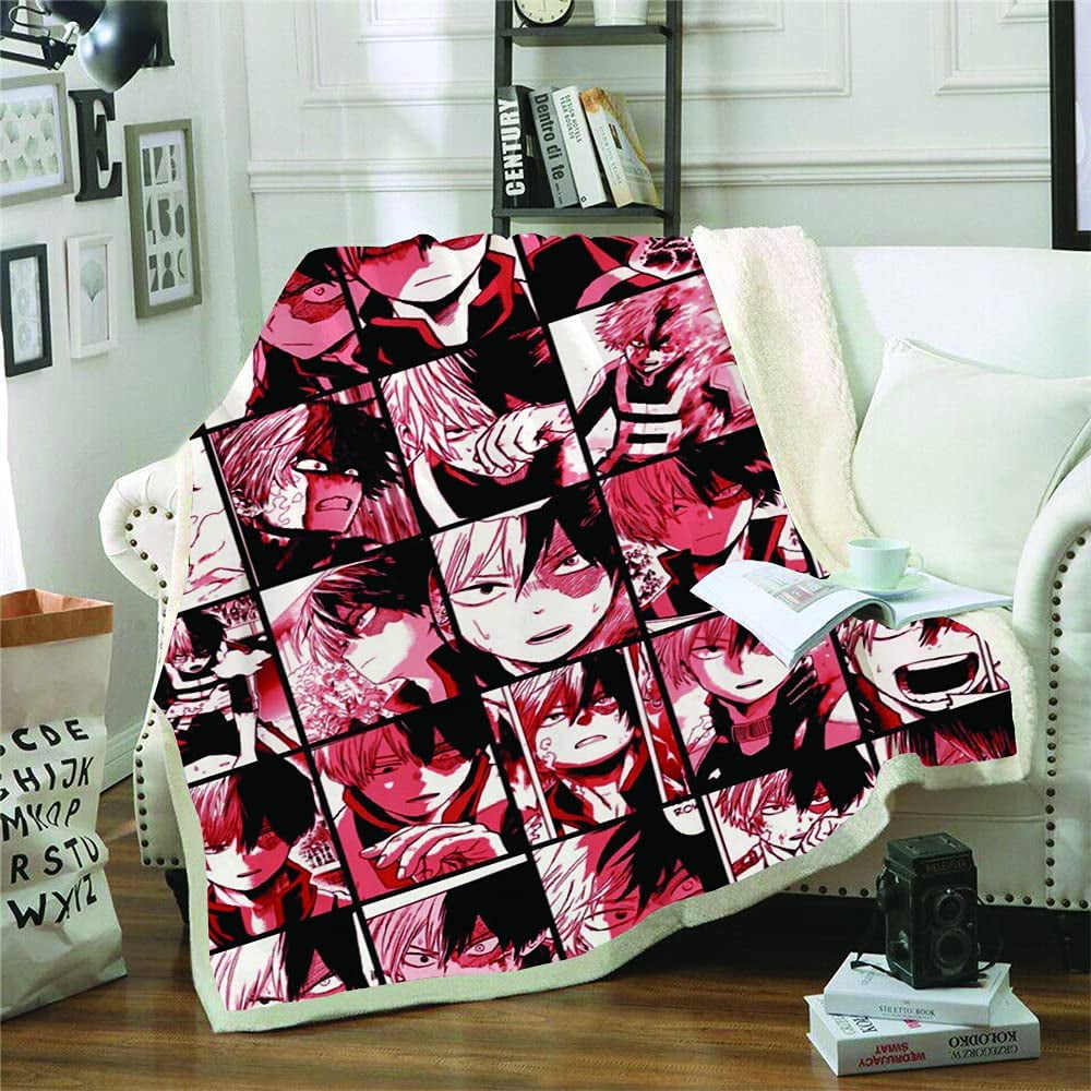 Iguohao My Hero Academia Super Soft Sherpa Blanket