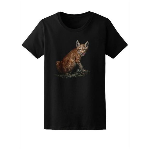 Beautiful European Lynx Animal T-Shirt Women -Image by Shutterstock, Female x-Large