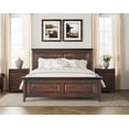 thumbnail image 4 of WAMPAT End Table set of 2, Pedestal Side Table with Drawer and Cabinet Wood Bedside Table Nightstands for Living Room Bedroom,Rustic Brown, 4 of 7