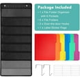DFantiX 6 Pockets Door Hanging File Folder Organizer with 6 Removable