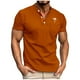 thumbnail image 2 of Tops para hombre, blusas y camisas de manga corta con cuello redondo para hombre, blusas casuales con estampado de botones, manga corta, cuello vuelto, blusas de poliéster para hombre, 2 of 6
