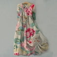 thumbnail image 3 of Kcodviy Robes Style Coréen pour Femmes Robes de Cocktail pour Femmes Été à Lacets Taille Définie Robes Maxi pour Femmes Robe Chemise Midi Été Manches Mi-Longues Tendance Robe d'Été Ligne A Robe Ligne, 3 of 3